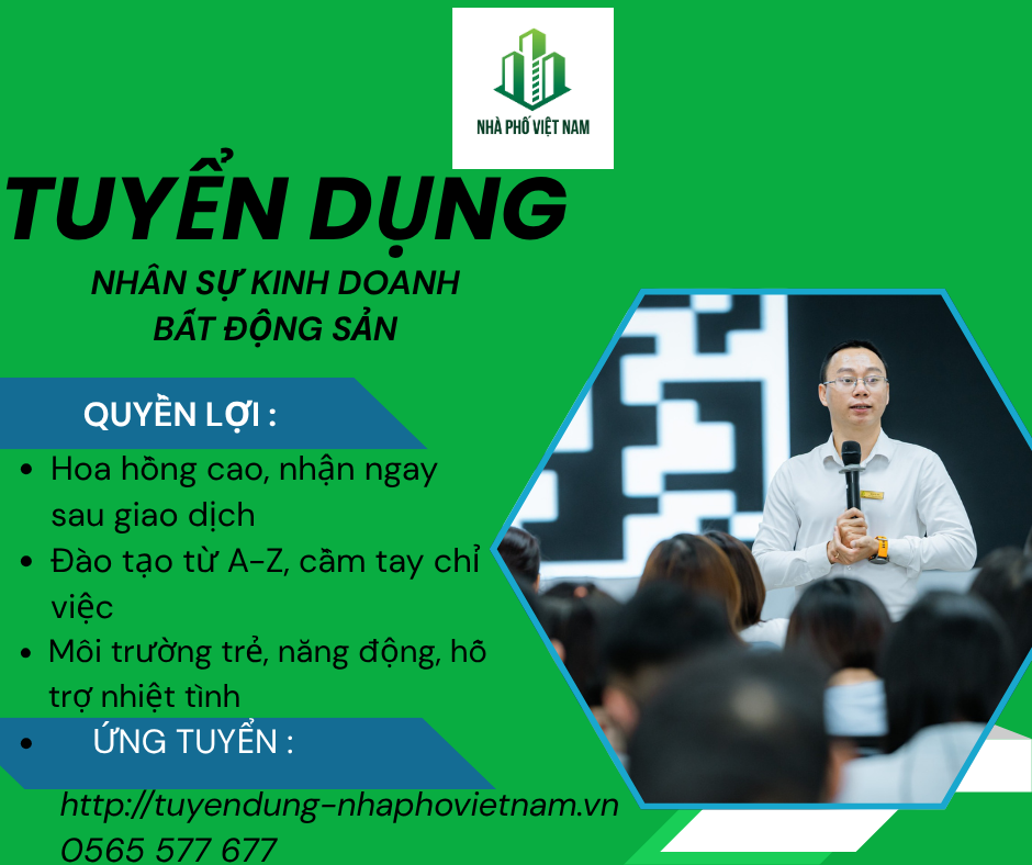 TUYỂN DỤNG NHÂN SỰ – VỊ TRÍ ĐẦU CHỦ BĐS