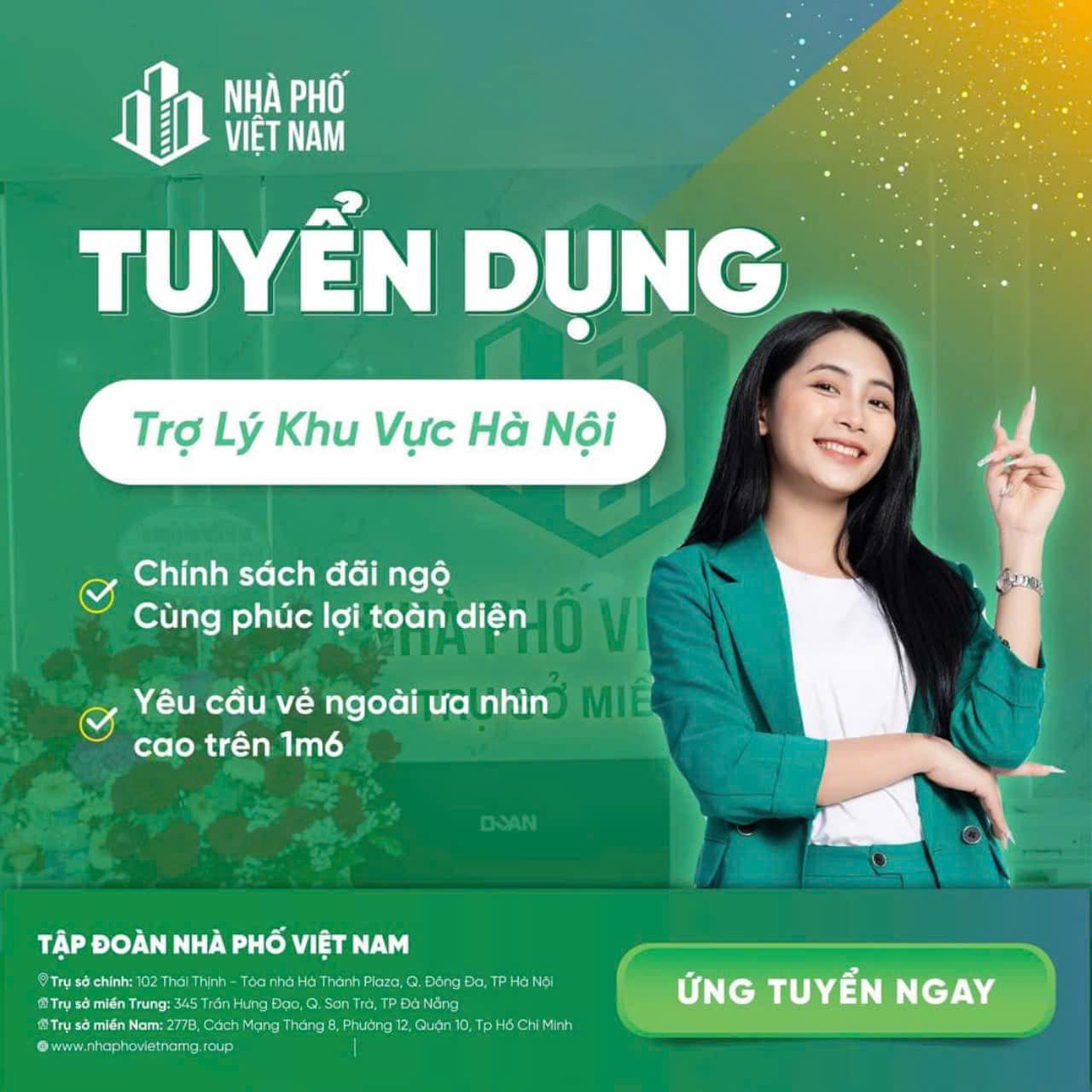 TUYỂN DỤNG TRỢ LÝ NHÀ PHỐ VIỆT NAM