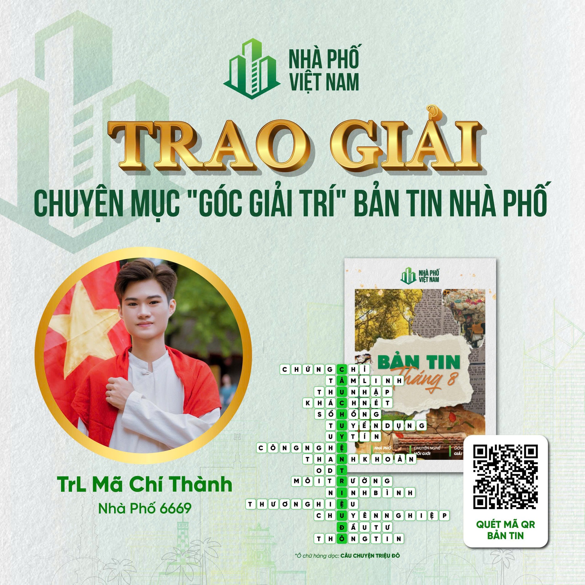 [𝗕𝗮̉𝗻 𝘁𝗶𝗻 𝘁𝗵𝗮́𝗻𝗴] ✨ TRAO GIẢI CHUYÊN MỤC "GÓC GIẢI TRÍ" – BẢN TIN NHÀ PHỐ THÁNG 8 ✨