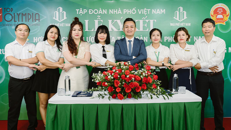 Lễ Ký Kết Hợp Tác Chiến Lược Giữa Tập Đoàn Nhà Phố Việt Nam Với Trường Doanh Nhân TOP OLYMPIA Và Văn Phòng Công Chứng Trần Công Minh